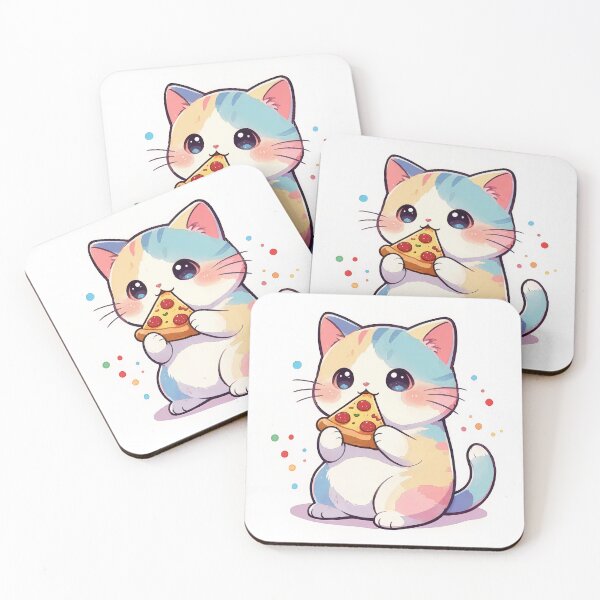 Item preview, Cute cat kawaii pizza addict designed and sold by EpicBoing.
