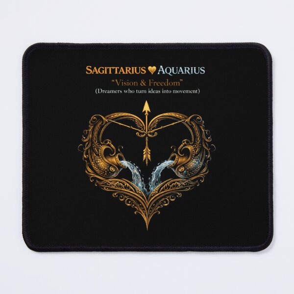Item preview, Sagittarius & Aquarius Soulmate Tee — Vision & Freedom designed and sold by printedartgoods.