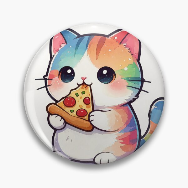 Item preview, Cute cat kawaii pizza addict designed and sold by EpicBoing.