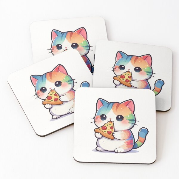 Item preview, Cute cat kawaii pizza addict designed and sold by EpicBoing.