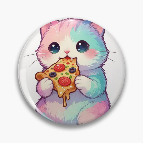 Item preview, Cute cat kawaii pizza addict designed and sold by EpicBoing.