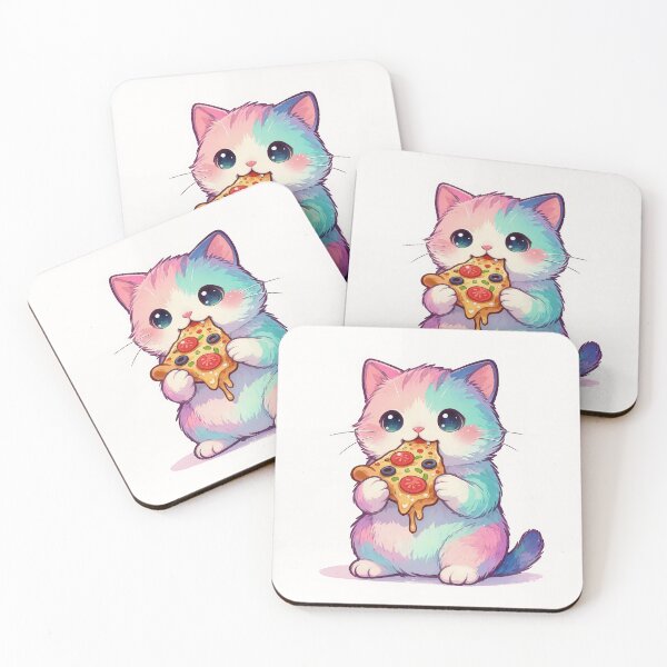 Item preview, Cute cat kawaii pizza addict designed and sold by EpicBoing.