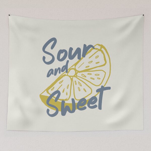 Item preview, Retro Sweet Sour Lemon Vintage Aesthetic Blue Yellow designed and sold by TackyTime.