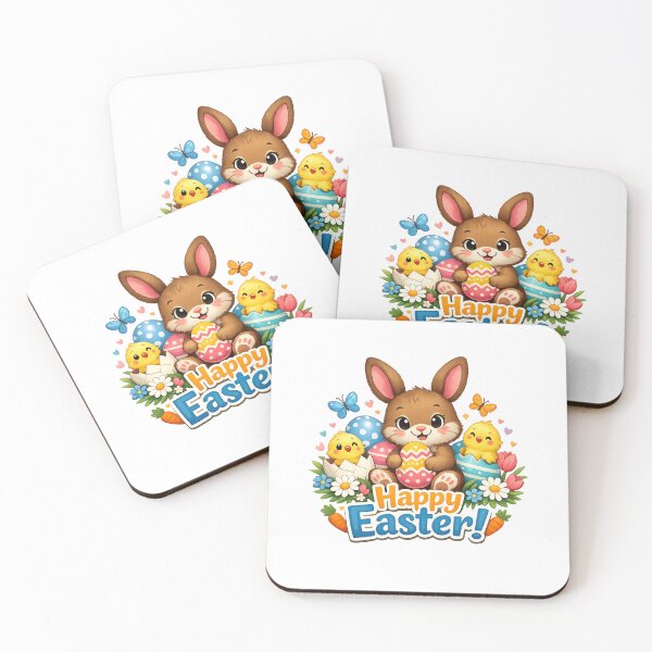 Item preview, Happy Easter Cute Bunny And Chicks Design designed and sold by Mix Mood.