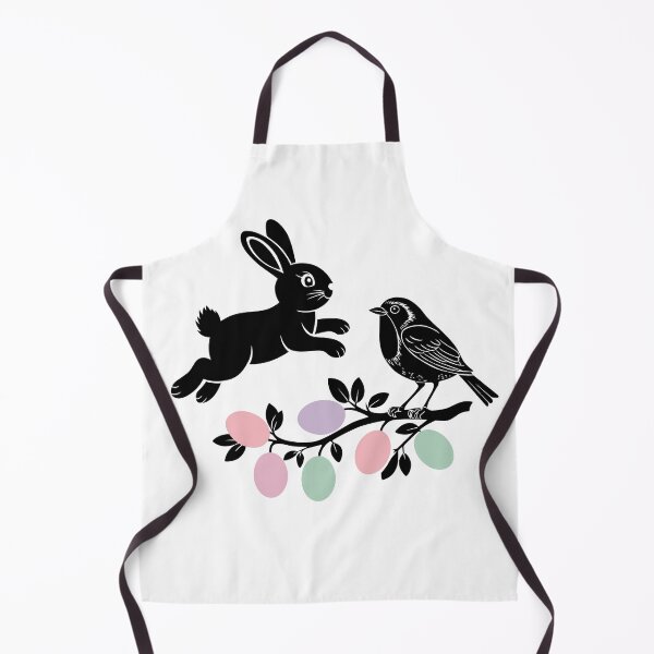Item preview, Silhouette Easter Bunny With Colourful Egg Spring Flowers illustration designed and sold by Working Pajama.