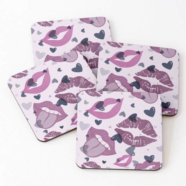 Item preview, Seamless Pink Lip Stain Pattern designed and sold by Pevkay97.