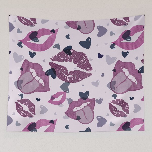 Item preview, Seamless Pink Lip Stain Pattern designed and sold by Pevkay97.