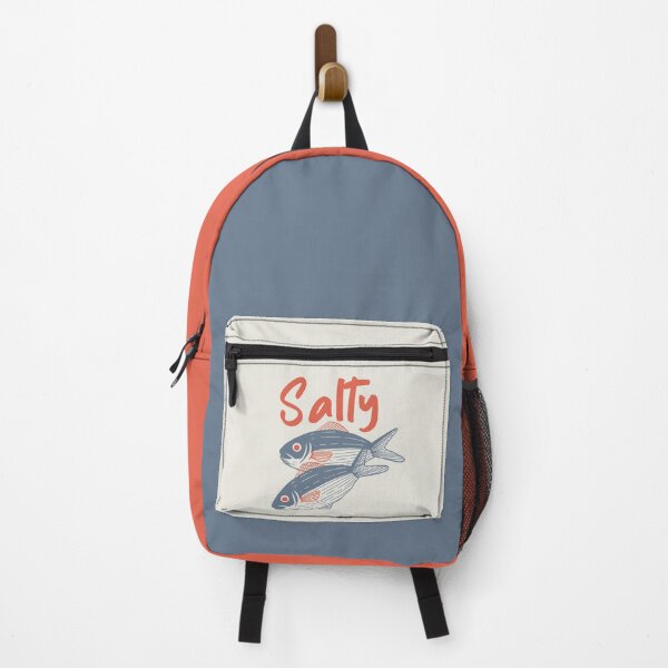 Item preview, Retro Salty Sardine Fish Vintage Aesthetic Blue Red designed and sold by TackyTime.