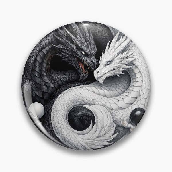 Item preview, Balanced Dragons Yin-Yang Artwork – Light and Shadow Fantasy Design designed and sold by RolMerch.