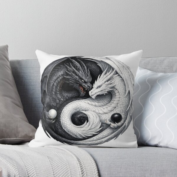 Item preview, Balanced Dragons Yin-Yang Artwork – Light and Shadow Fantasy Design designed and sold by RolMerch.