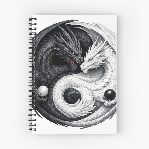 Item preview, Balanced Dragons Yin-Yang Artwork – Light and Shadow Fantasy Design designed and sold by RolMerch.