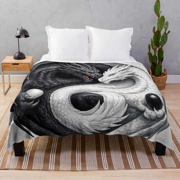 Item preview, Balanced Dragons Yin-Yang Artwork – Light and Shadow Fantasy Design designed and sold by RolMerch.