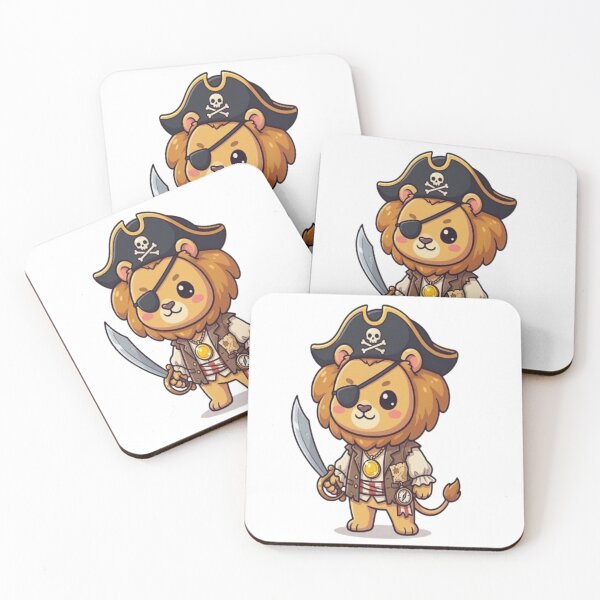 Item preview, Kawaii Pirate Lion Captain designed and sold by Ella_Sketch.