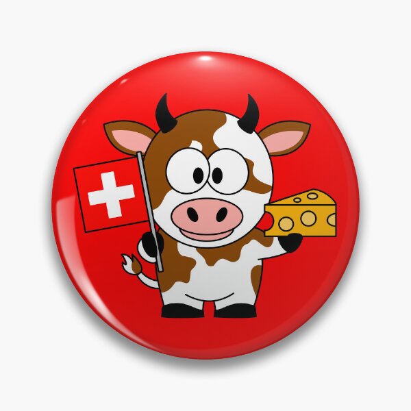 Item preview, Cow with Swiss flag designed and sold by QuanntixArt.