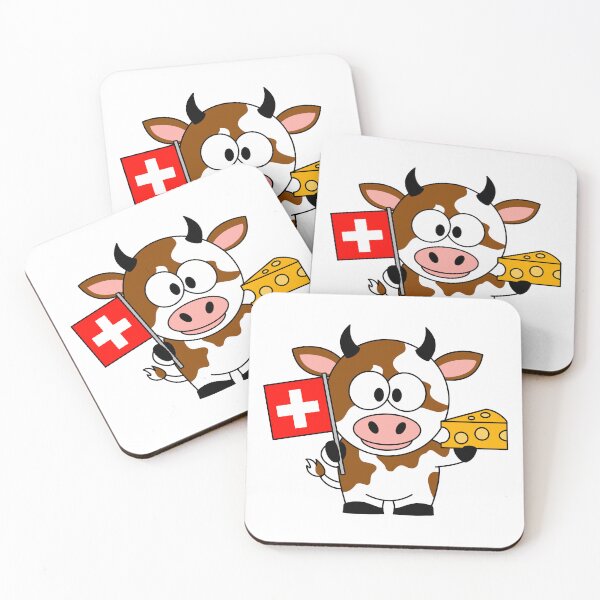 Item preview, Cow with Swiss flag designed and sold by QuanntixArt.