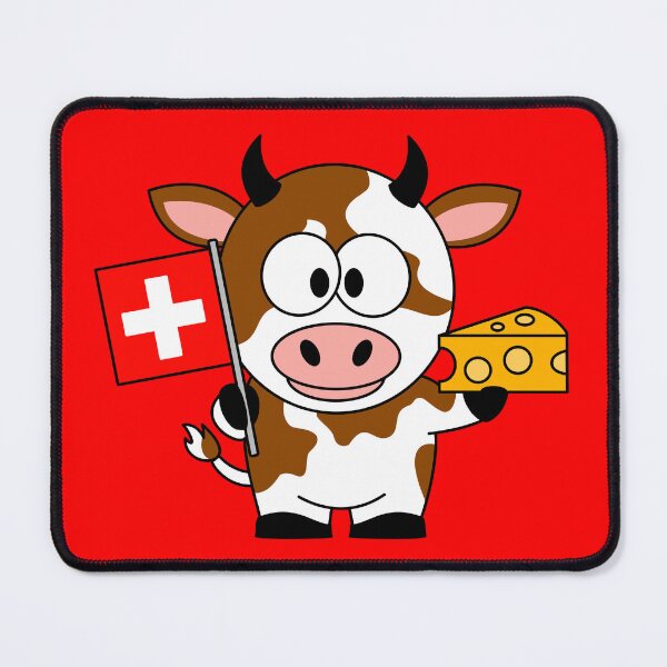 Item preview, Cow with Swiss flag designed and sold by QuanntixArt.