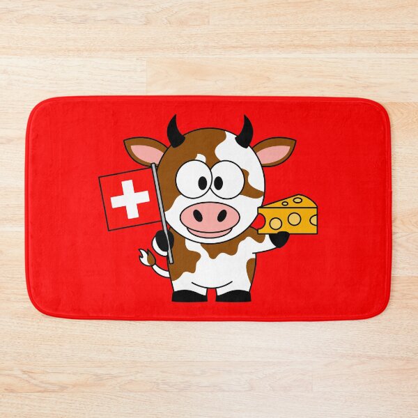 Item preview, Cow with Swiss flag designed and sold by QuanntixArt.