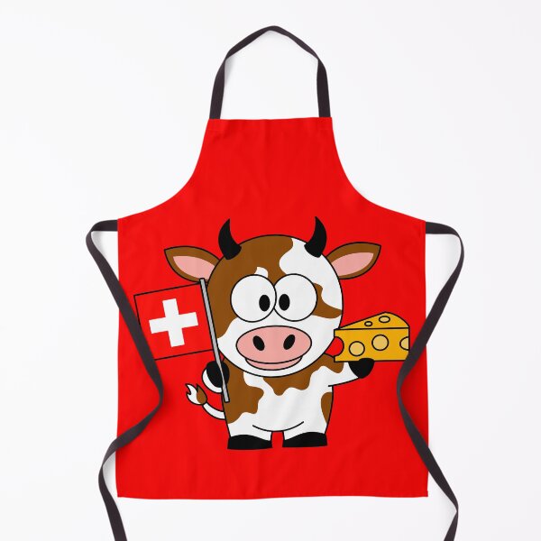 Item preview, Cow with Swiss flag designed and sold by QuanntixArt.