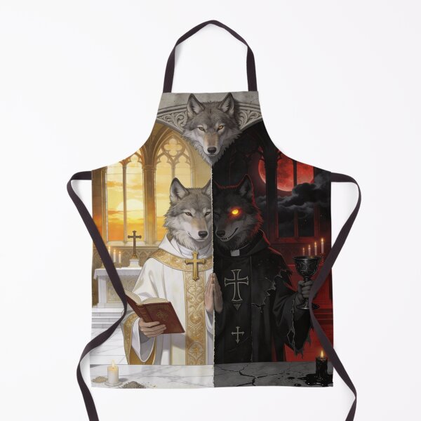 Item preview, Catholic Satanist — Sacred Duality Dark Wolf Art designed and sold by GeoWhimsy Studio.