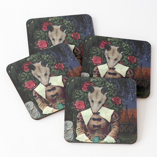 Item preview, Opossum Victorian Lady and her roses designed and sold by mooncakekaro.