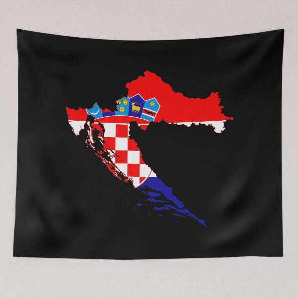 Item preview, Flag Map of Croatia designed and sold by DreamBrushy.