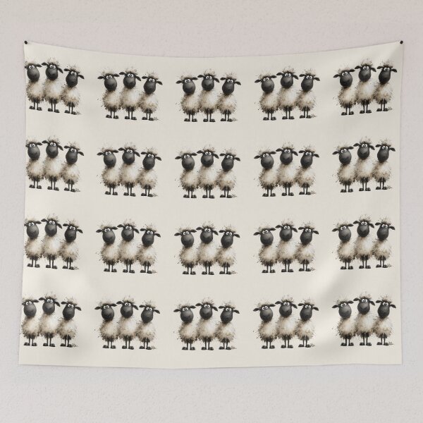 Item preview, Gorgeous Valais Sheep ' 3 Little Lambs ’ BY SHiRLeY MacARTHuR designed and sold by Shirley MacArthur Art.