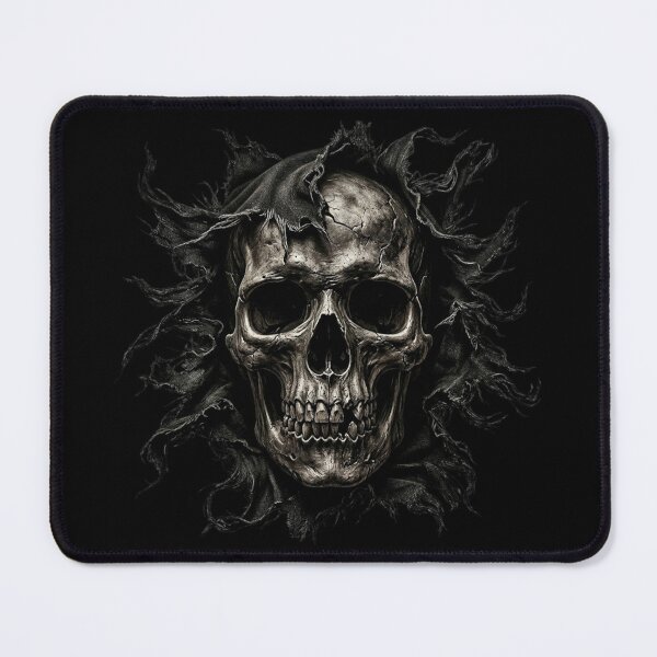 Item preview, Skull Bursting Through Torn Black Fabric designed and sold by Zippy Creation.