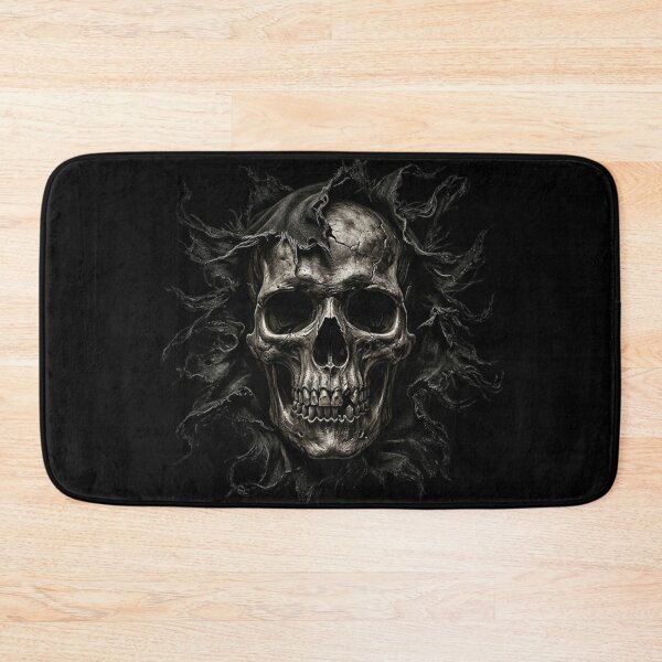 Item preview, Skull Bursting Through Torn Black Fabric designed and sold by Zippy Creation.