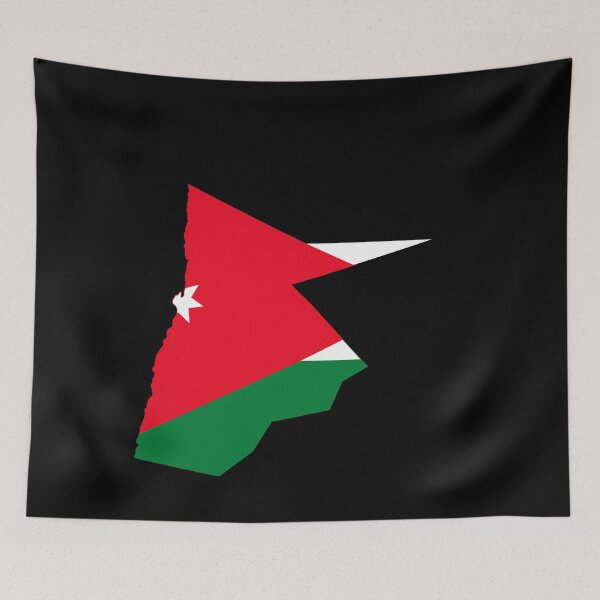 Item preview, Flag Map of Jordan designed and sold by DreamBrushy.