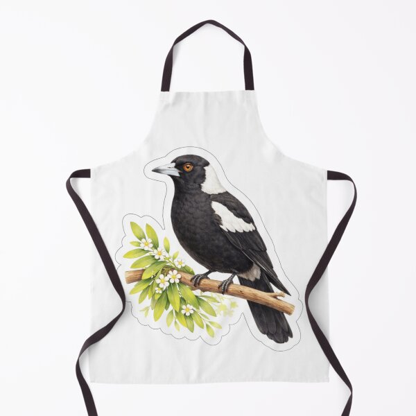 Item preview, Australian Magpie – Whimsical Bird on Branch Illustration designed and sold by BirdsRbeautiful.
