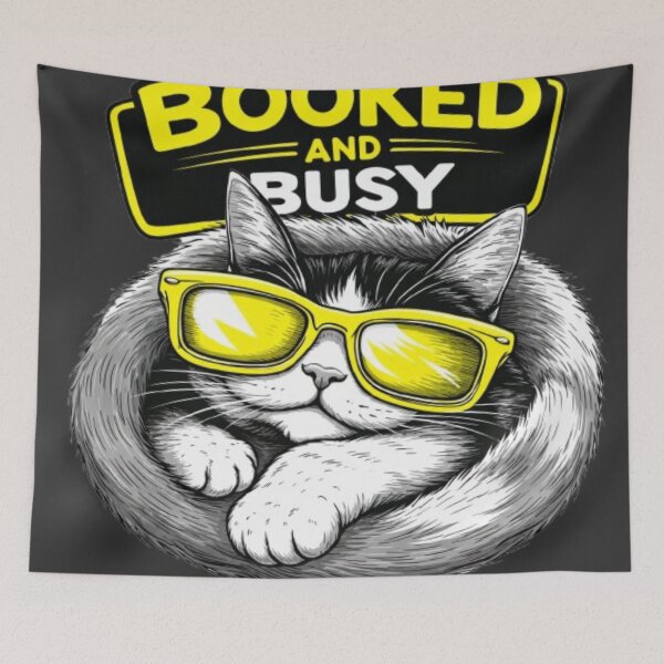 Item preview, Booked And Busy Napping - Sassy Sleeping Cat Funny Lazy Humor Gift designed and sold by Artiviose.