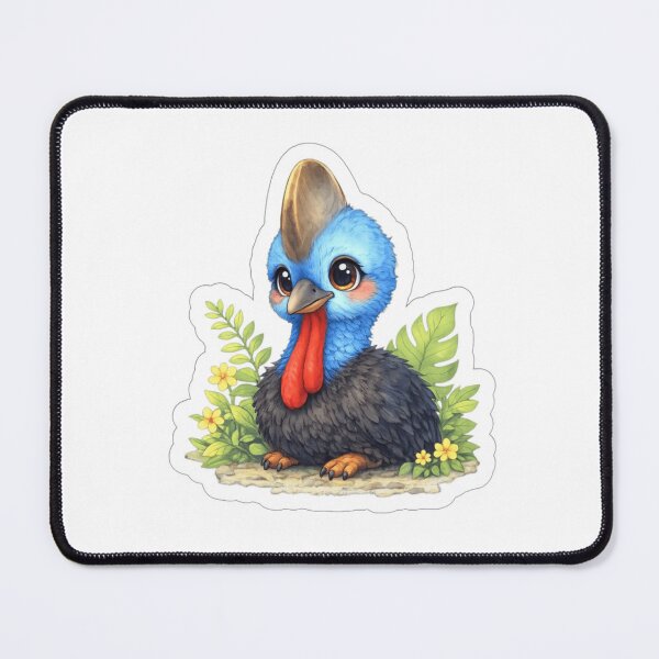 Item preview, Cute Cassowary Chick – Whimsical Tropical Bird Art designed and sold by BirdsRbeautiful.