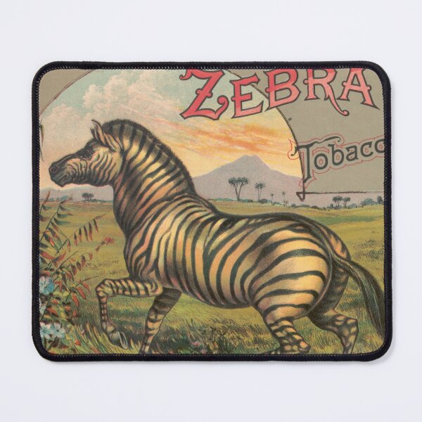 Item preview, Zebra Tobacco - Vintage Advertisement Poster Zebra Wildlife Illustration Art Collectors designed and sold by RickE.