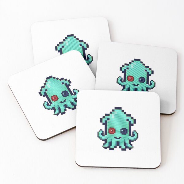 Item preview, Teal Minty Pixel Squid - Retro Scanline Art designed and sold by Seth Lazar.