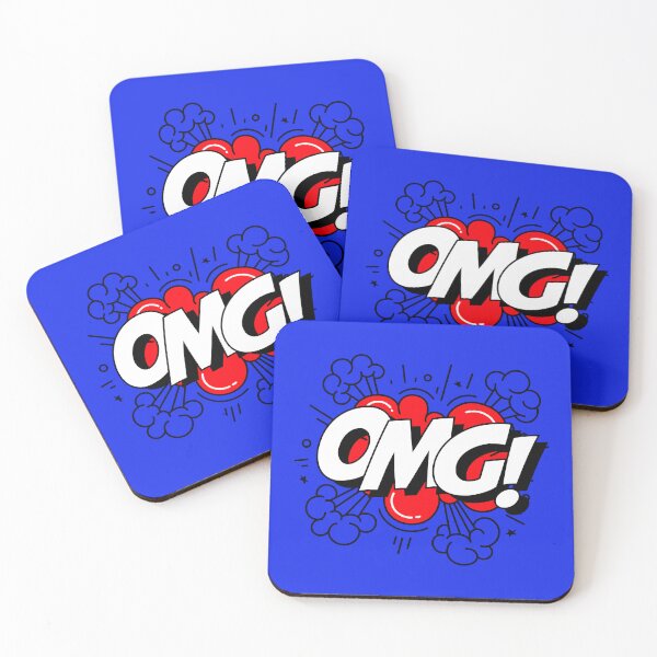 Item preview, OMG Comic Pop Art Sticker | Funny Expression Design designed and sold by Tiatooty.