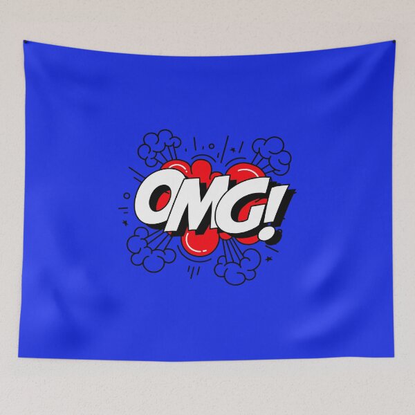 Item preview, OMG Comic Pop Art Sticker | Funny Expression Design designed and sold by Tiatooty.