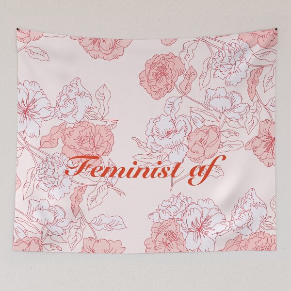 Item preview, feminist af on pink background designed and sold by anneamanda.