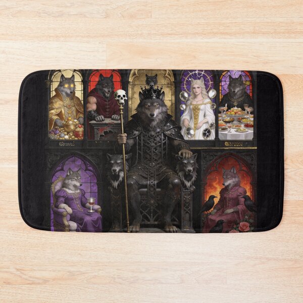 Item preview, Seven Deadly Saints — Dark Sacred Wolf Altarpiece designed and sold by GeoWhimsy Studio.