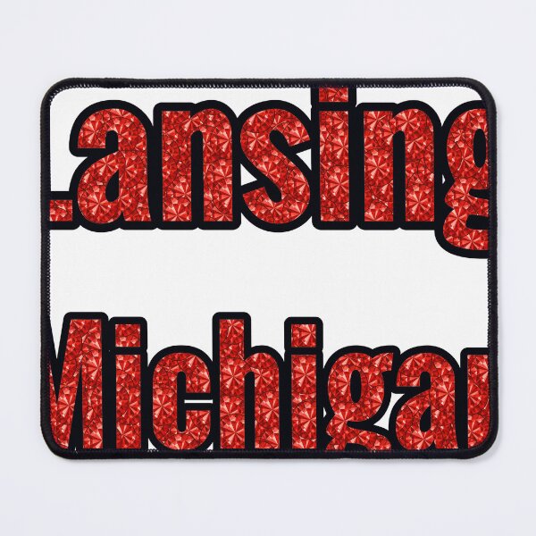 Item preview, Lansing Michigan City Name With Red Rhinestone designed and sold by TheIconSmith.