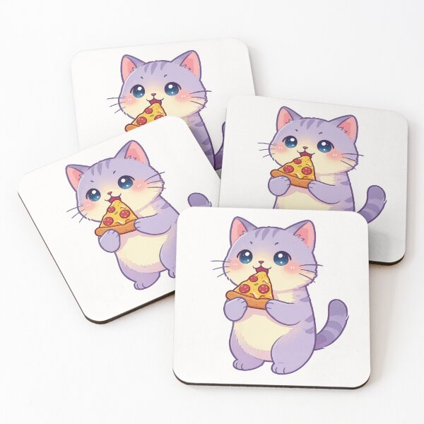 Item preview, Cute cat kawaii pizza addict designed and sold by EpicBoing.