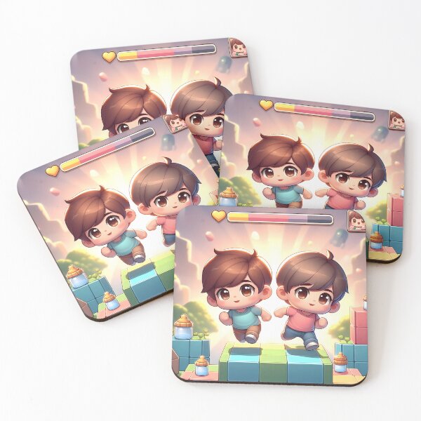 Item preview, Cute Brothers Video Game Adventure designed and sold by AI-Only Creations.