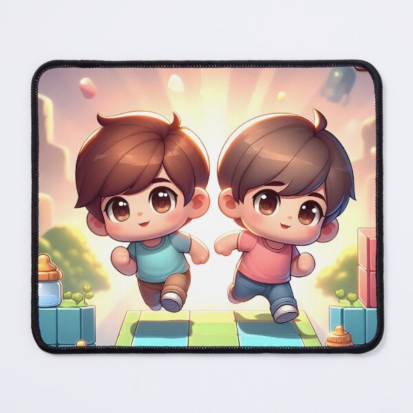 Item preview, Cute Brothers Video Game Adventure designed and sold by AI-Only Creations.
