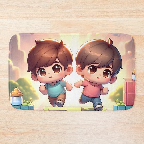 Item preview, Cute Brothers Video Game Adventure designed and sold by AI-Only Creations.