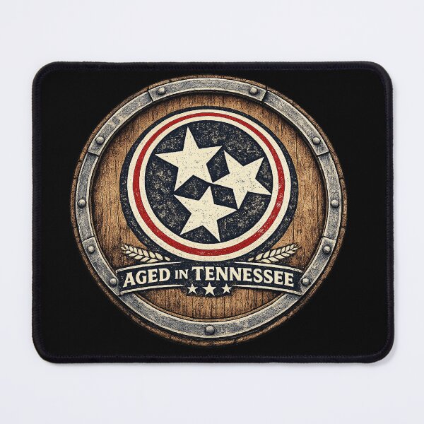 Item preview, Aged in Tennessee Tri-Star Whiskey Barrel Vintage State Design designed and sold by DJ Funcle.