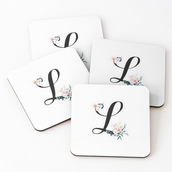 Item preview, Elegant Floral Letter L Monogram – Botanical Flower Alphabet Initial designed and sold by PixelVibe Art.