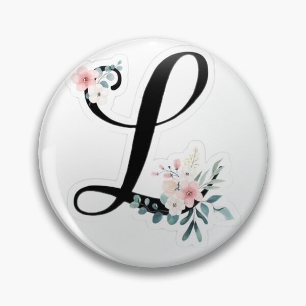 Item preview, Elegant Floral Letter L Monogram – Botanical Flower Alphabet Initial designed and sold by PixelVibe Art.