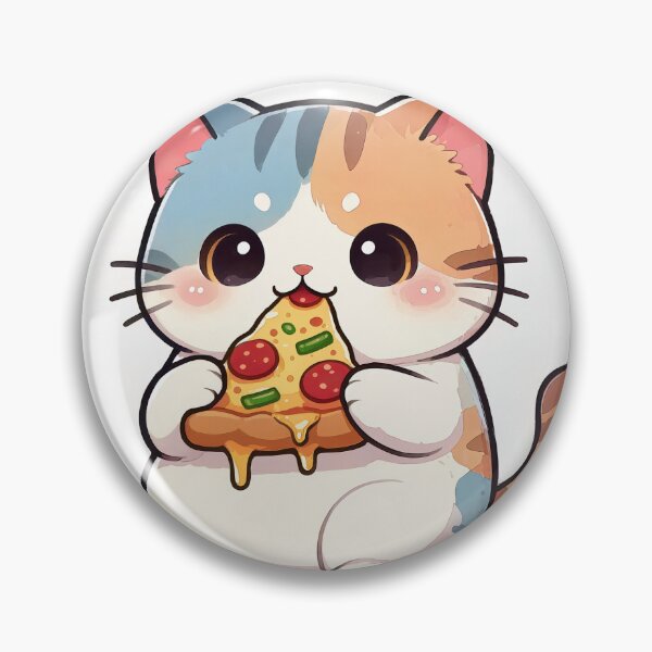 Item preview, Cute cat kawaii pizza addict designed and sold by EpicBoing.
