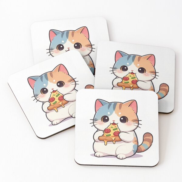 Item preview, Cute cat kawaii pizza addict designed and sold by EpicBoing.