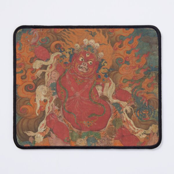 Item preview, Vintage Tibetan Thangka Detail - Wrathful Deities & Mystical Art designed and sold by Maxi-Decor.