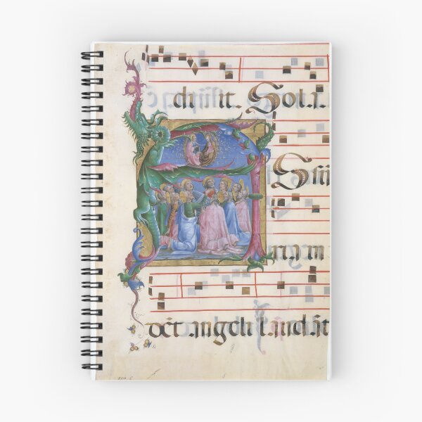 Item preview, Medieval Illuminated Manuscript - Gothic Dragon & Music Notation designed and sold by Maxi-Decor.
